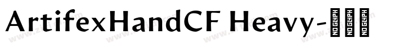 ArtifexHandCF Heavy字体转换